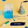 Kiswleon Pack of 24 4-Colour Pencil Sharpeners with Container, Can