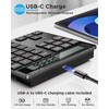 HoRiMe Number Pad for Laptop - Rechargeable Wireless Number Keypad