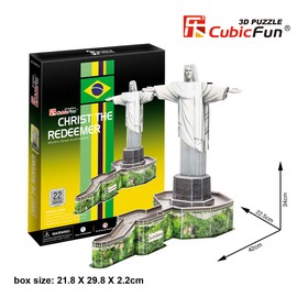 3D Puzzle Christ the Redeemer CubicFun 3D Puzzle C187h 22 Pieces Decorative Fashion Best Seller Exiting Fun Educational Historic Playing Building Game DIY Holiday kids Best Gift Toy Set
