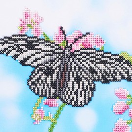 DIAMOND ART BY LEISURE ARTS Diamond Painting Kits for Adults 8"X8" Beginner Rice Paper Butterfly, Full Drill, Art Kits, Dimond Art, for Adults, Kit