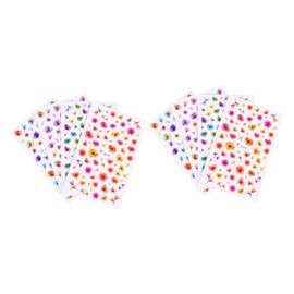 Vaguelly 8pcs Flower Nail Art Stickers for Manicure Mixed Patterns Decals for Natural False Nails for Salon and Personal Use