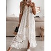 CUPSHE Women's Summer Dresses Sleeveless Lace Casual Tassel Beach Spaghetti