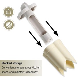 2 in 1 Pepper Seed Corer and Cutter,Quick Seed Removal, A Nice Multifunctional Gadget for Kitchen and Camping,Vegetable Pepper Deseeder Bell Pepper Corer Tool (White)