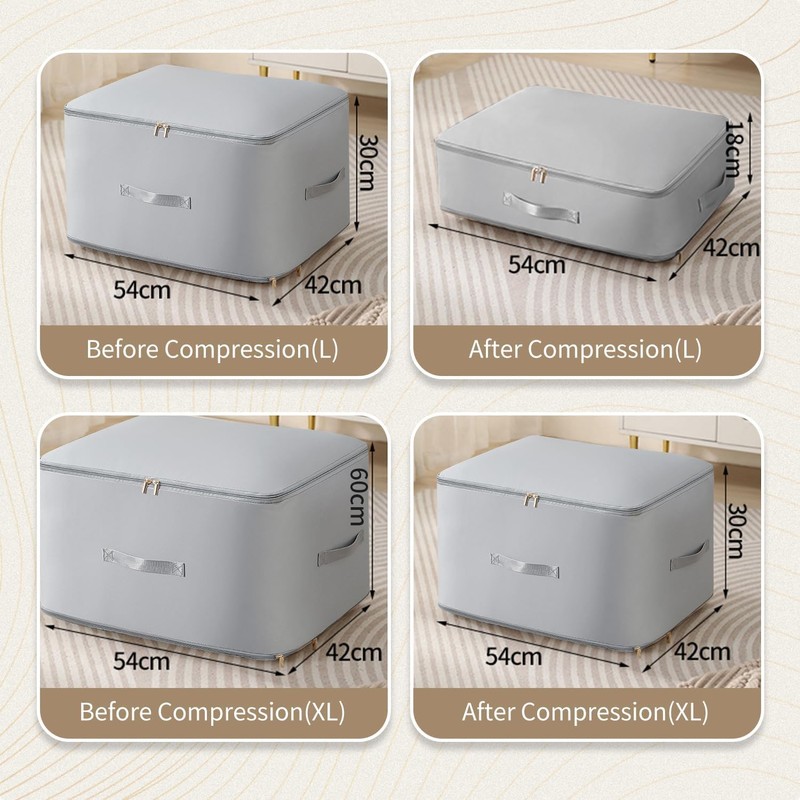Large Ultra Space Saving Self Compression Organizer, 2024 New Portable