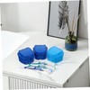Ipetboom 3 Sets Denture Box with Brush Storage & Cleaning