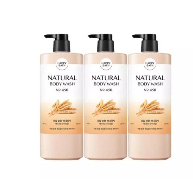 Happybath 해피바스 정말 순한/촉촉한 바디워시 900g 3개 Happy Bath Really
