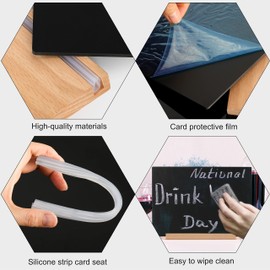 Small Chalkboard Signs 6 X 8 Inch Tabletop Blackboard Chalk Board Signs with Stand Food Signs Menu Board for Buffet Kitchen Restaurant Party Decoration Home Message -2 Pack