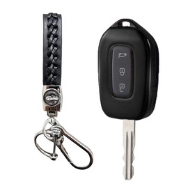 MEDZUK 5 colours: compatible with Dacia Sandero 3 | Stepway 3 2020-2023 2024 car key case with key ring accessories, black