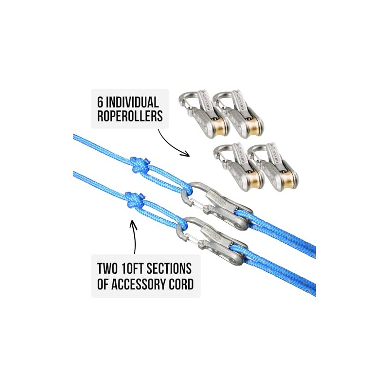 Roperoller Heavy-Duty Rope Tightening Tool & Tensioner 6-Pack