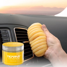 TICARVE TICARVE Car Cleaning Gel Car Detailing Putty Car Cleaning Putty Gel Auto Detailing Tools Car Interior Cleaner Car Cleaning Kits Cleaning Slime Keyboard Cleaner Yellow