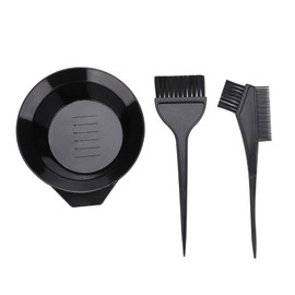 Hair Paint Brush and Bowl Set, 3 Pack Salon Hair Colour Set, Hair Dye Paint Brush and Bowl, Professional Hairdressing Salon Colour Duration Tool, Hair Colour Brush Mixing Bowl Set