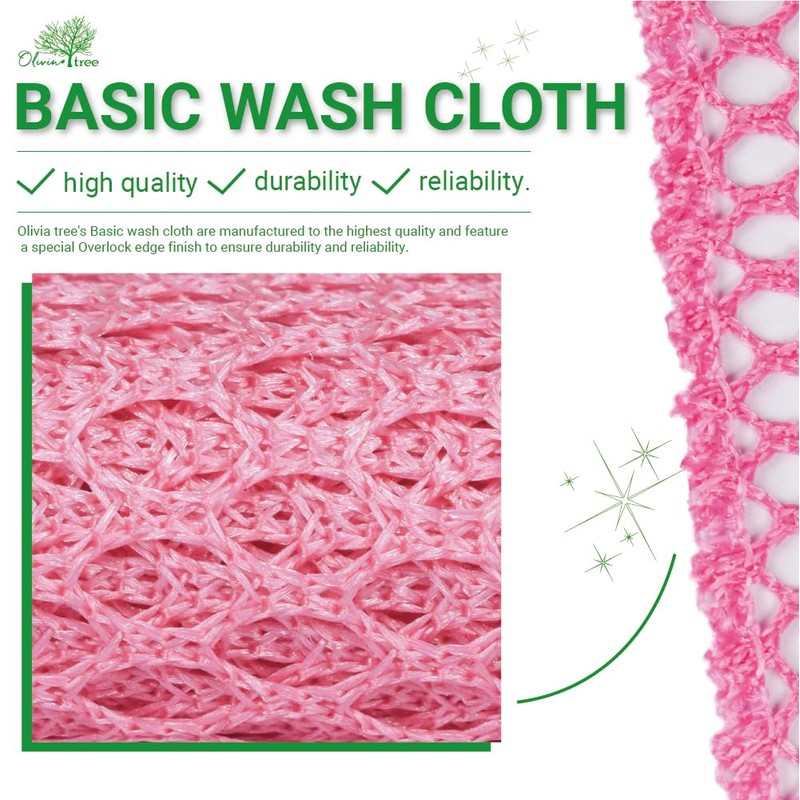 Olivia tree 5PCS Innovative Dish Washing Net Cloths,Scourer, Quick Dry,Perfect