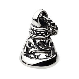 Figmart fp0422 Arabesque Small Bell Pendant (Silver Accessory), Sterling Silver, No Gemstone