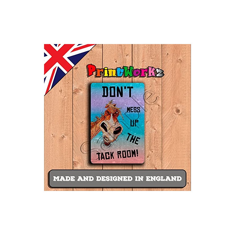 Funny Horse Tack Room Sign Aluminium Rustproof Livery Yard Riding