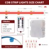 OMIKA COB LED Strip Lights Battery Powered with Remote, 6.56FT