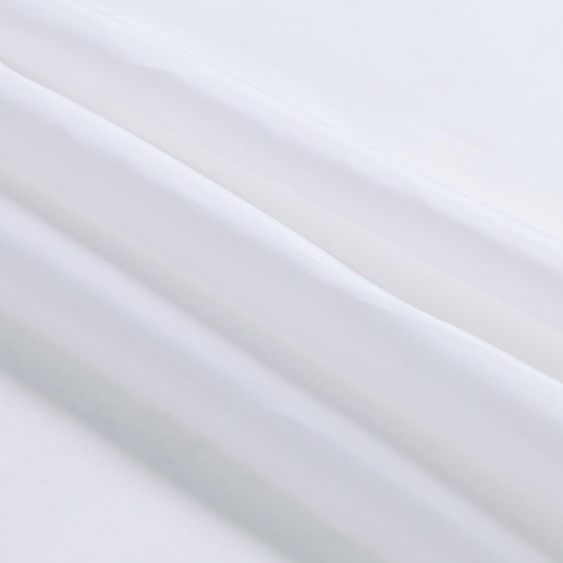 BESTRIPES Ruffle Stall Shower Curtain, White Fabric Narrow Shower Curtain