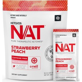PR脺VIT PRVIT OS NAT Strawberry Peach Keto Supplements ?Caffeine Free - for Men and Women (20 Count)