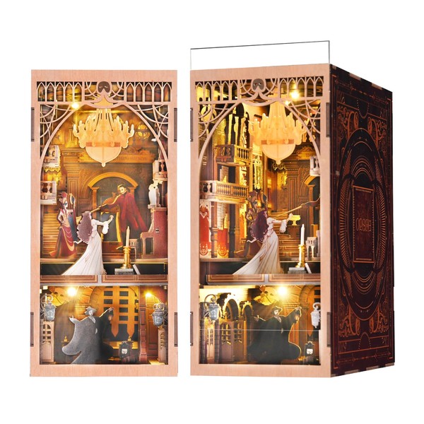 MiniCity DIY Book Nook Kit for Adults, 3D Wooden Puzzle