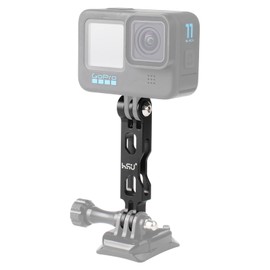 HSU Gopro Extension Arm Aluminum Alloy Camera Mount with 1/4 Screw Hole for Most Action Cameras (8.5cm)