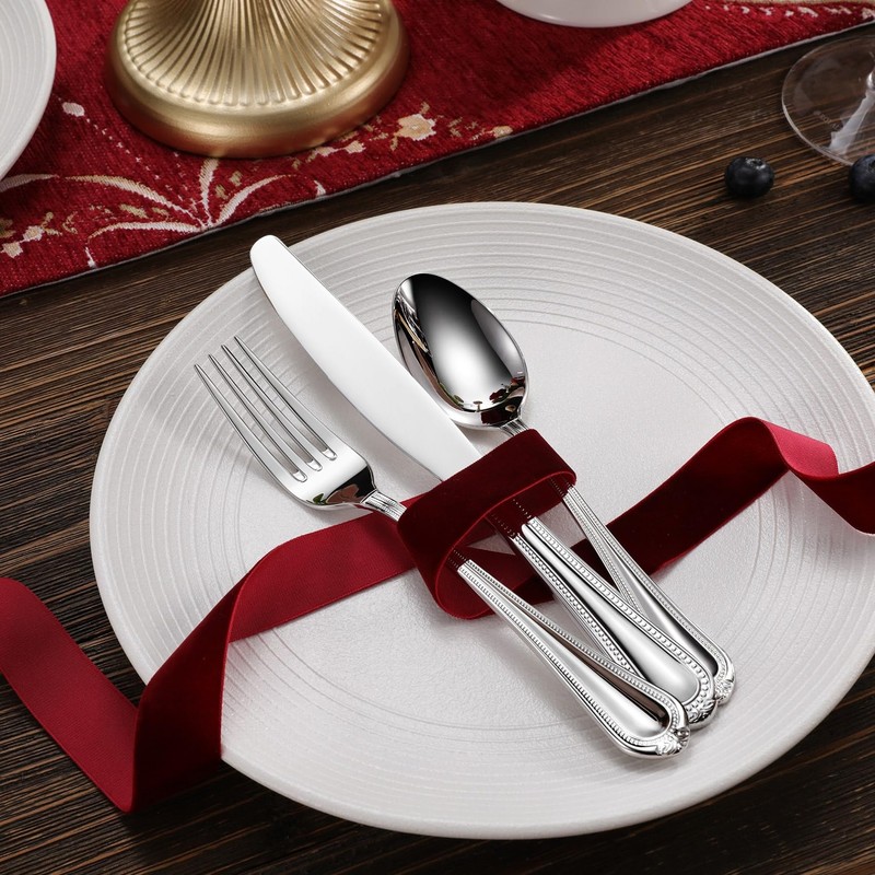 KEAWELL Pearl Edge 4-Piece Premium Fork Set, 18/10 Stainless Steel,