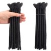 Noverlife 10 x 20 cm Black Backcomb Twisted Dreadlock Extensions,