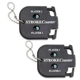 Golf Score Indicator, 2 Counts Mini Digits Square Golf Score Indicator, Outdoor Sport Clicker With Keychain For Golf Game:_Black_2PCS