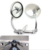 Universal Motorbike Side Mirror Chrome Round Rearview Mirrors Bar End