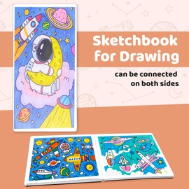 Watercolor Sketch Book for Kids 120LB/200GSM 10"X 10" Cute Sketchbook for Drawing Hardcover Large Sketch Pad for Kids,Students
