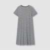 JAJU Women's Soft Short-Sleeve Pajama Dress _ Light Charcoal