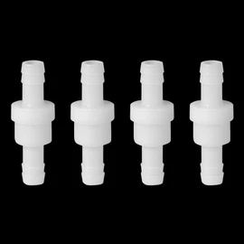 Feelers 1/2" One Way Inline Check Valve Non-Return One-Way Air Water Gas Check Valve Ozone Resistance PVDF, Pack of 4