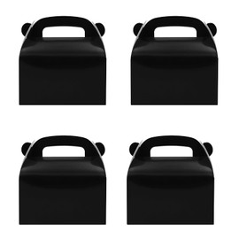 Oletx 30-Pack Black Party Favor Treat Boxes, Goodie Boxes, Gable Paper Gift Boxes with Handles. Perfect for Birthday, Baby Shower and Any Fun Party Decoration Supplies.