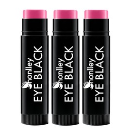 Honlley Hot Pink Eye Black Stick 3 Pack for Multi Sports, Anti-Glare EyeBlack For Baseball Football Softball Lacrosse, Waterproof Grease Face Body Paint for Athletes fans, Pink Accessories