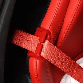 TOYCIDFG Seat Belt Guide Replacement for C8 Corvette Stingray Z06 2020-2025, Driver Passenger Side Headrest Pillow Seatbelt Loop Seat Belt Guide Holder Loop (Red)