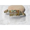DejaVu Designs Rainforest Rhyolite Stone Hair Combs (Qty of 2)