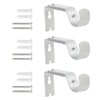 Heavy Duty Adjustable Curtain Rod Brackets,3 Pcs Premium Rod Brackets