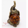 Solid Brass Amber Figurine of Elephant Totem talisman IronWork