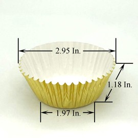 Huaswan Gold Foil Cupcake Liners Standard Paper Baking Cups for Wedding, Party and More, 240-Count