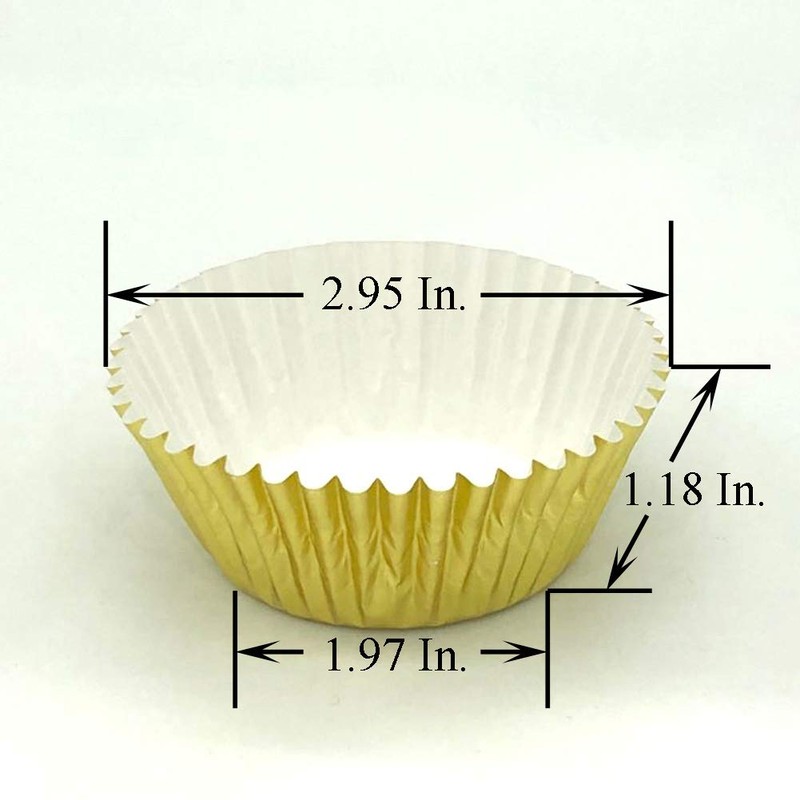 Huaswan Gold Foil Cupcake Liners Standard Paper Baking Cups for