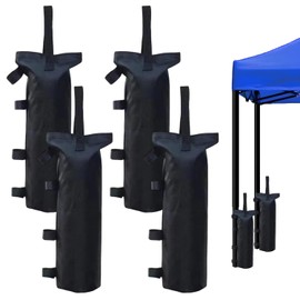 Weights for Gazebo, Pack of 4 Weights Gazebo Sandbags Tent Sandbag Oxford Fabric 50 x 22 cm with Fixed Nail 600D Sandbag Weight for Gazebo Beach Tent Garden