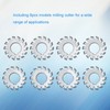 8Pcs Gear Milling Cutter High Speed Steel Disk shaped 20°