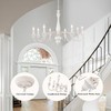 SJCCDSGS White Farmhouse Chandelier- 8 Light French Country Chandeliers for