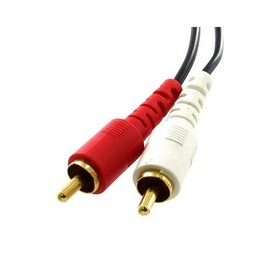1.5m Budget 2 RCA Stereo Audio Cable Lead Red White Home Theatre Hi-Fi