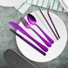 Travel Utensils Set with Case Reusable Portable Cutlery Set Stainless
