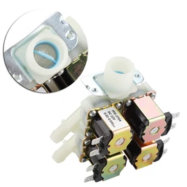 Water Solenoid Valve, DC 12V DN20 G3/4" 1 in 4 Out Plastic Electromagnetic Valve,Normally Closed Inlet Water Solenoid Valve for Automatic Cleaning