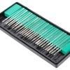 Diamond Burr Drill Bits, Bestgle 30Pcs 1/8" Shank Titanium-Coated Polishing