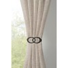 GARDINIA Black Metal Infinity Magnetic Tie Back Curtain Tiebacks for