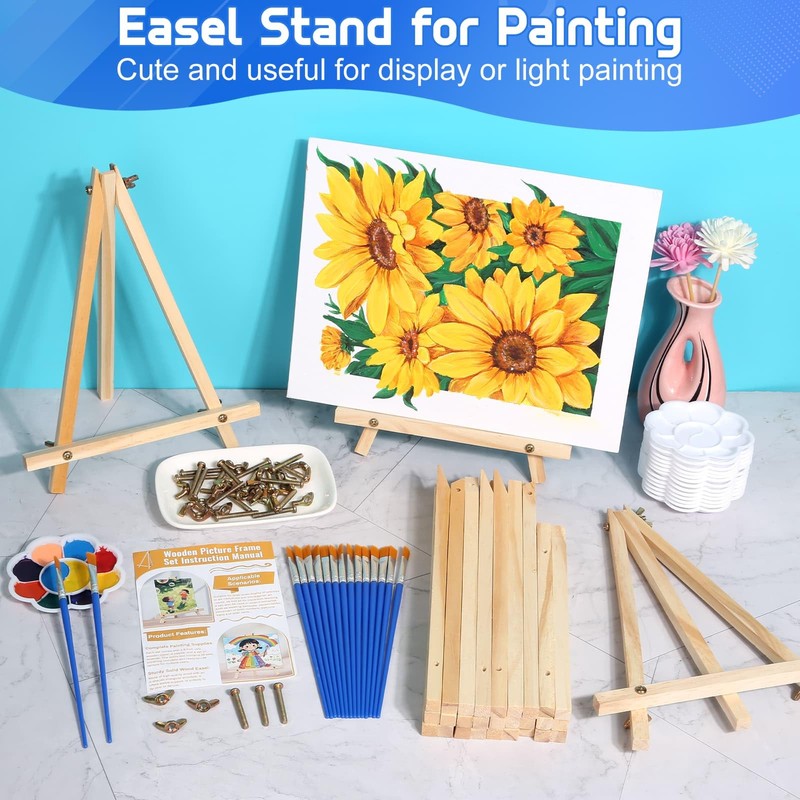 16 Pack 9 Inch Wood Tabletop Easel Canvas Stand Bulk