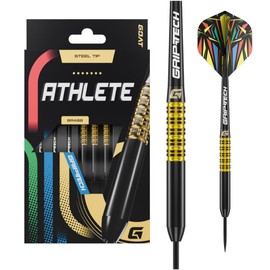 GOAT - Athlete Yellow Brass Steeldarts 12 Gram, Incl. 3 Barrels, 3 Flights & 3 Shafts