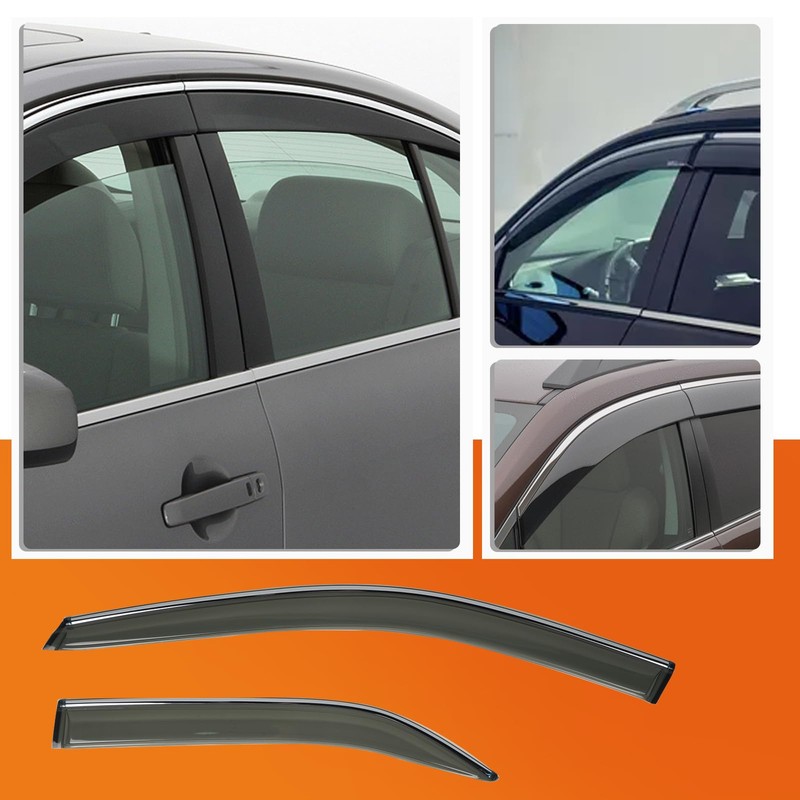 WGGDRAQQ 4Pcs Window Visor Rain Guard Deflector for Acura MDX