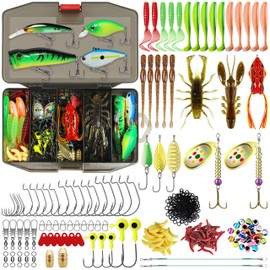 TRUSCEND Widely Used Fishing Lures Kit, Fishing Sinkers Weights Worth Every Penny, Selected Fishing Lure & Tackle Kit for Freshwater Fishing, Premium Starter Fishing Gear Set, Perfect Fishing Gifts